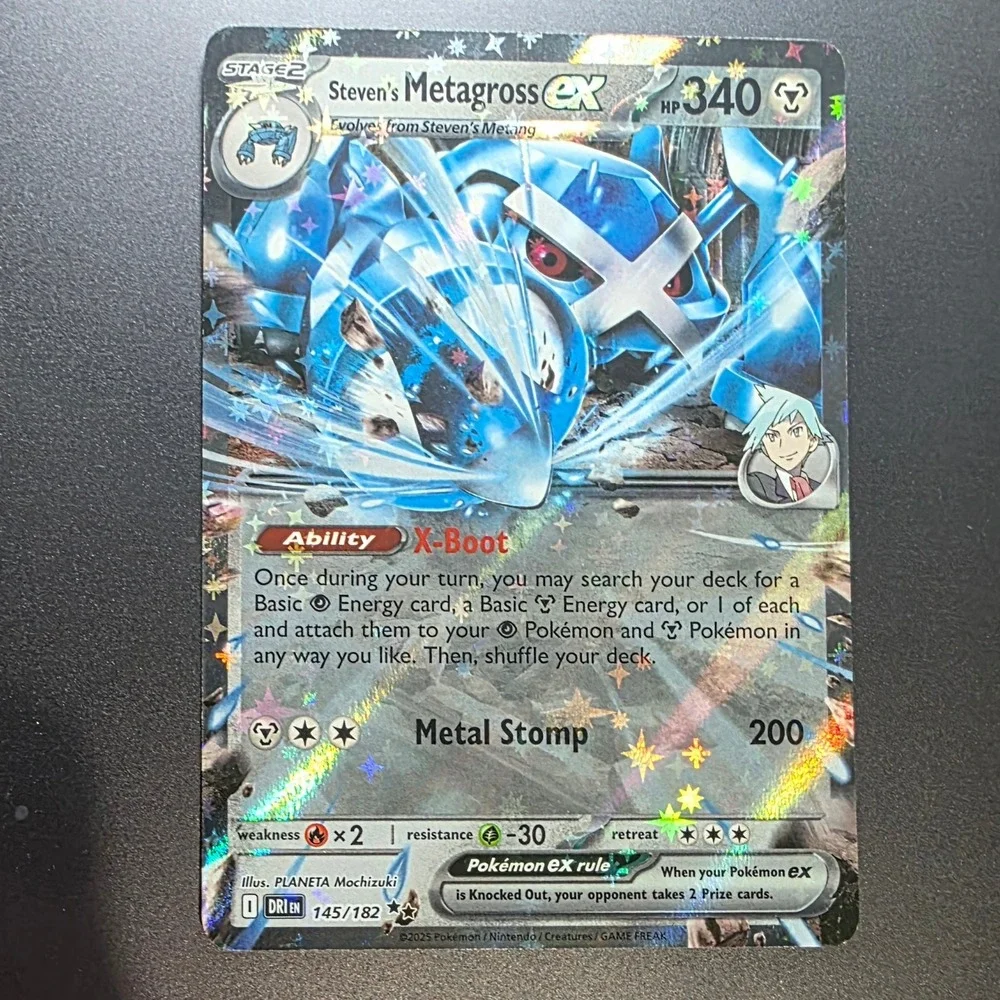 Steven's Metagross ex 145/182 DRI Double Rare Holo Pokemon Card NM